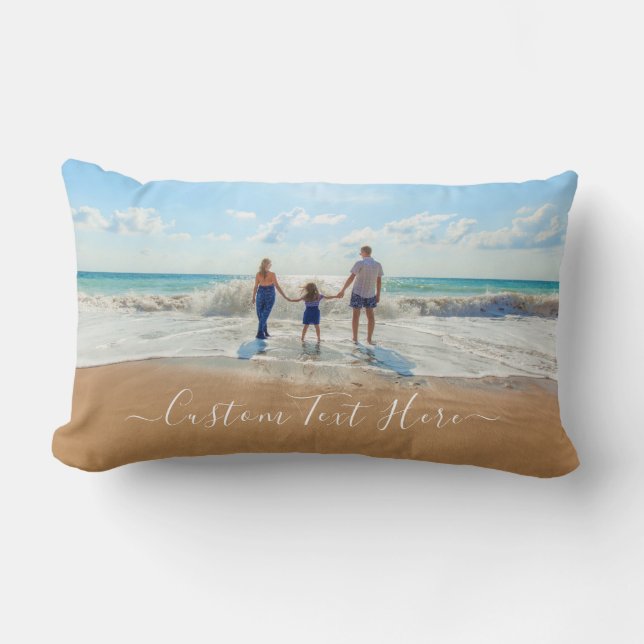 Photo Lumbar personnalisée Coussin vos photos et t (Recto)