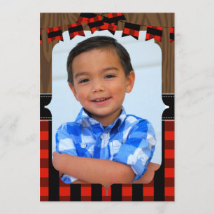 Photo Lumberjack 1er anniversaire Invitation à la 