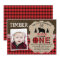 Photo Lumberjack  Burlap 1st Birthday Invitation