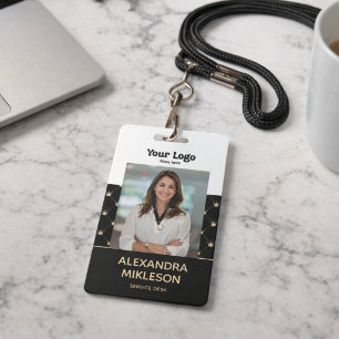 Photo Luxury Minimal Crown Pattern Badge