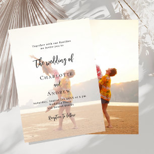 Photo luxury wedding invitation