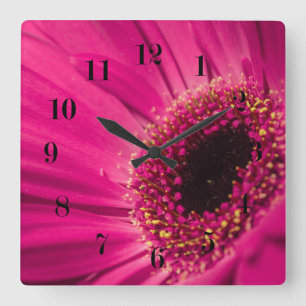 Photo, macro square wall clock