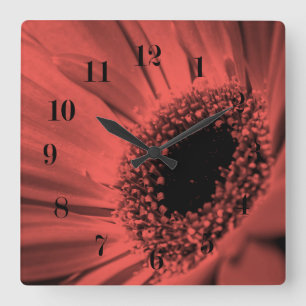 Photo, macro square wall clock