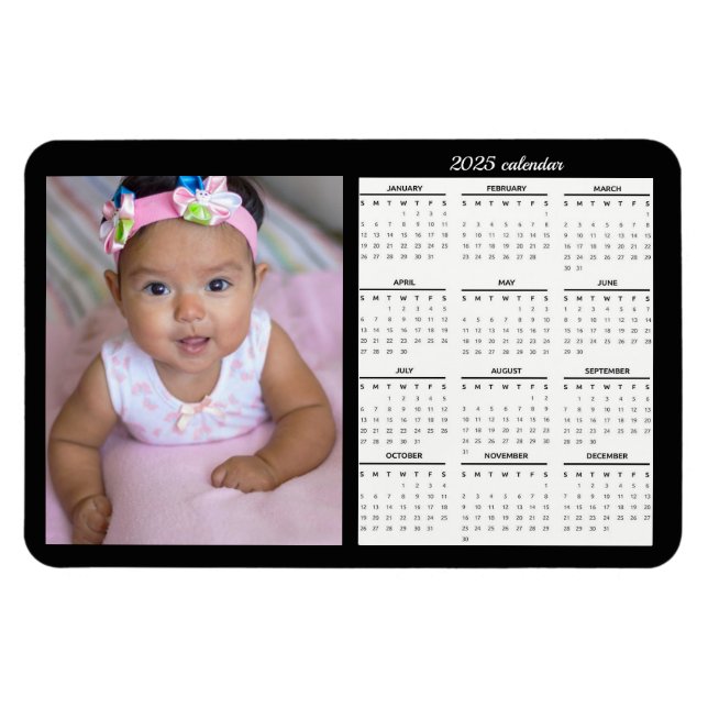 Photo Magnet 2025 Calendar Personalized Magnets (Horizontal)