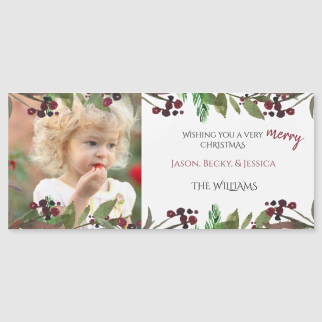 Photo Magnet Folithe & Berries de Noël (Devant)