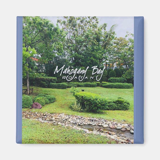 Photo magnet from Mahogany Bay, Roatan, Honduras (Front)