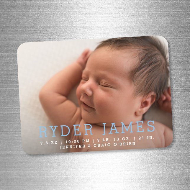 Photo Magnet moderne simple | FAIRE-PART DE NAISSA (Créateur téléchargé)