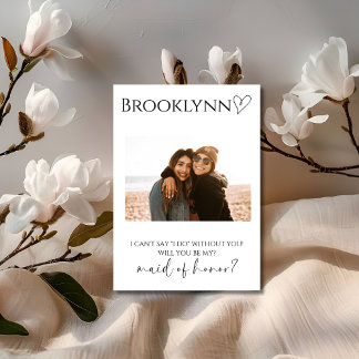 Photo Maid of Honour Proposal Card
