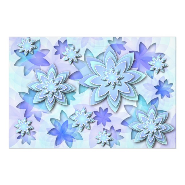 Photo mandala fleurs de lotus abstraites (Devant)