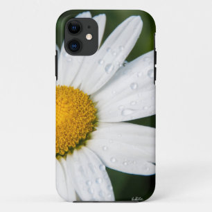 photo marguerite avec la rosée du matin iPhone 11 case