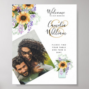 PHOTO Mariage Affiche de bienvenue Sunflowers Wist