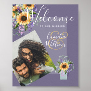 PHOTO Mariage Affiche de bienvenue Sunflowers Wist