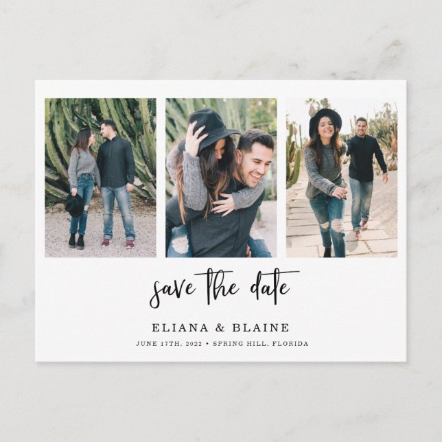 Photo mariage Enregistrer la date Annonce Carte po (Devant)
