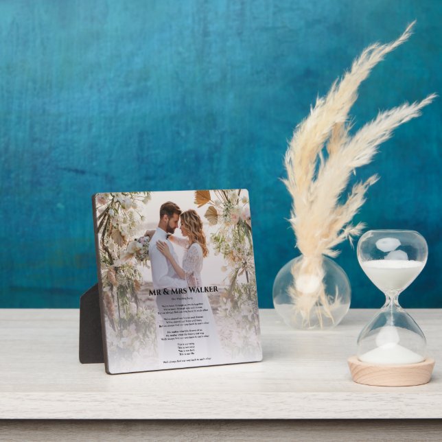 photo mariage moderne Chanson paroles Plaque (Insitu)