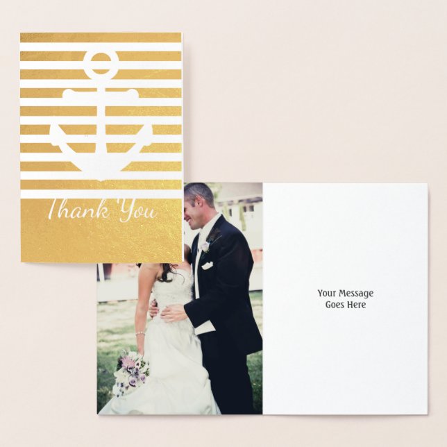 Photo Mariage nautique ou Carte de remerciements d (Affichage)