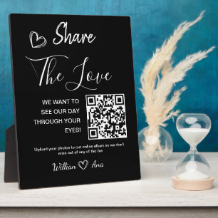 Photo Mariage Partager La Plaque Tabletop Love QR Code
