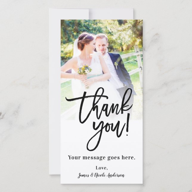Photo mariage Photo Merci Classy Moderne (Devant)