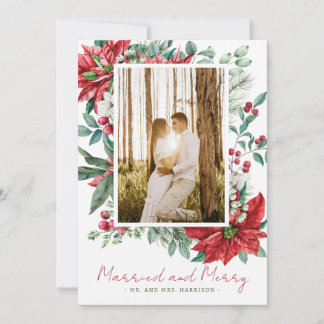 Photo Marié et Joyeux Noël Carte