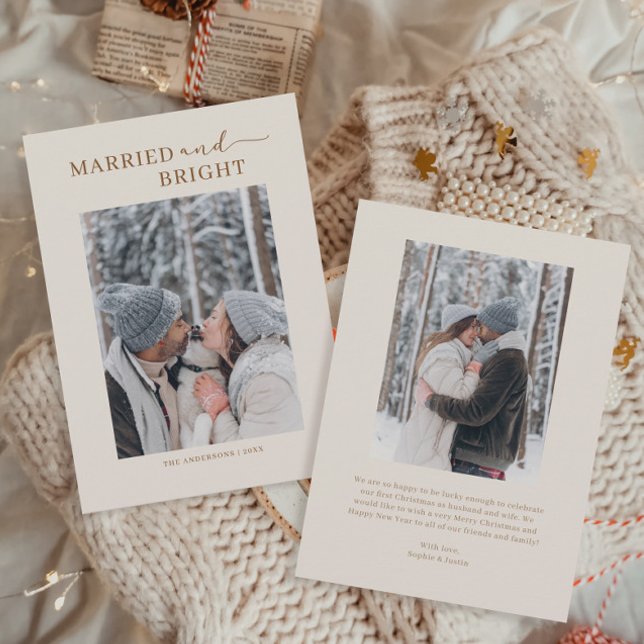 Photo Mariée et brillante Couple Première carte de (Créateur téléchargé)
