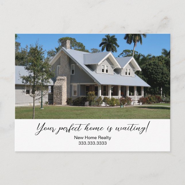 Photo Marketing Your Message Business  Announcement Postcard (Front)