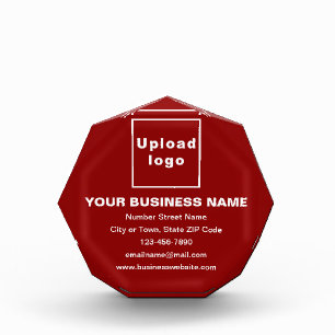 Photo Marque d'affaires en forme d'octogone rouge Bloc p