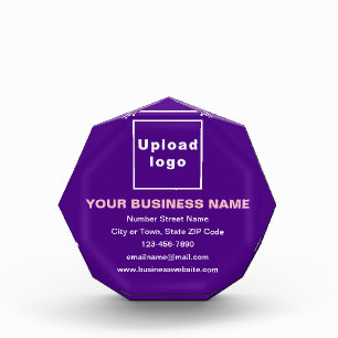 Photo Marque d'affaires sur Octagon violet forme bloc ph