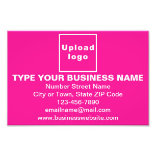 Photo Marque d'entreprise sur rectangle rose Impression 