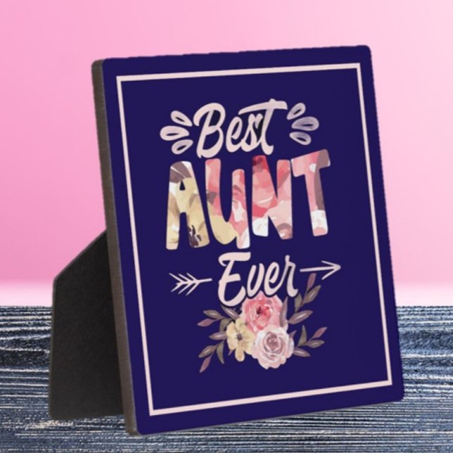 Photo Meilleure tante ! Plaque cadeau spéciale pour tant (Créateur téléchargé)