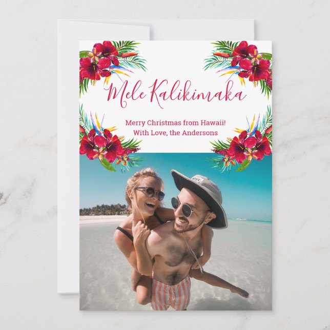 Photo Mele Kalikimaka Cartes de Noël (Devant)