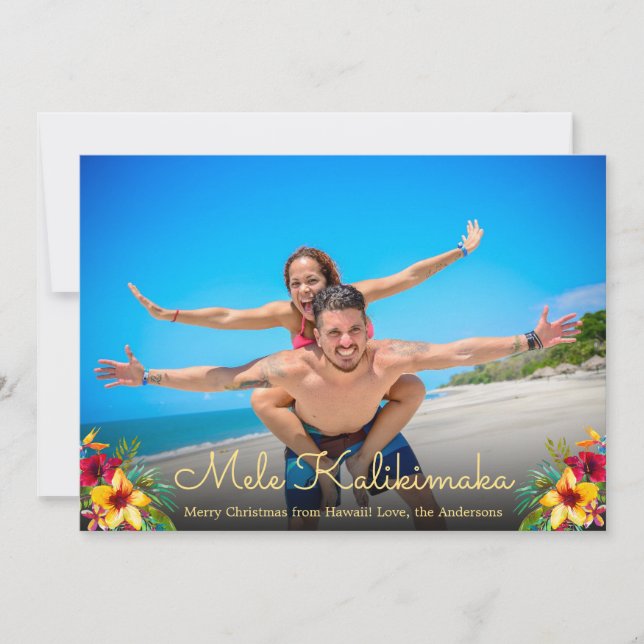 Photo Mele Kalikimaka Cartes de Noël (Devant)
