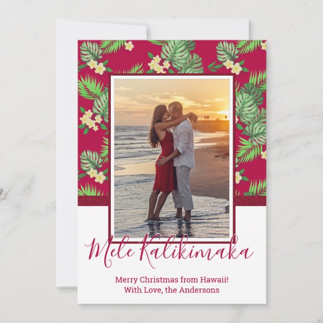 Photo Mele Kalikimaka Christmas Cards (Front)