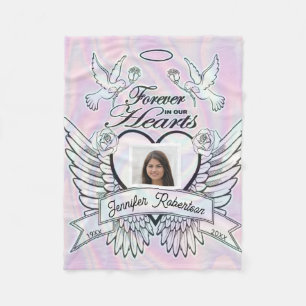 Photo Memorial Blanket Pink