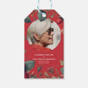 Photo Memorial Celebration of Life Funeral Gifts Gift Tags