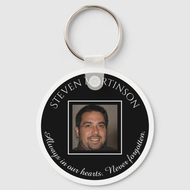 Photo Memorial Forever in our Heart Keychain (Front)