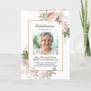 Photo Memorial Funeral Celebration of Life Program