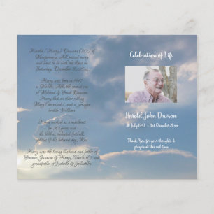 Photo Memorial Funeral Order of Service Program