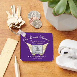 Photo Memorial in Loving Memory Keychain