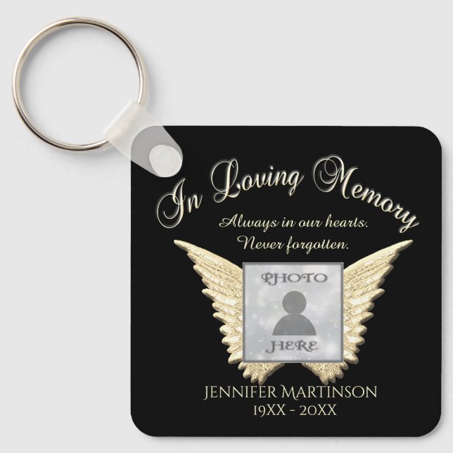 Photo Memorial in Loving Memory Keychain (Front)