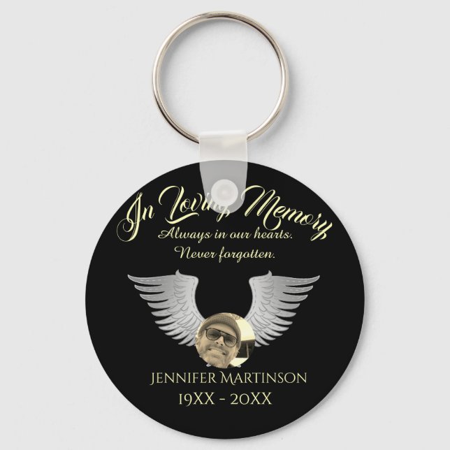 Photo Memorial in Loving Memory Keychain (Front)
