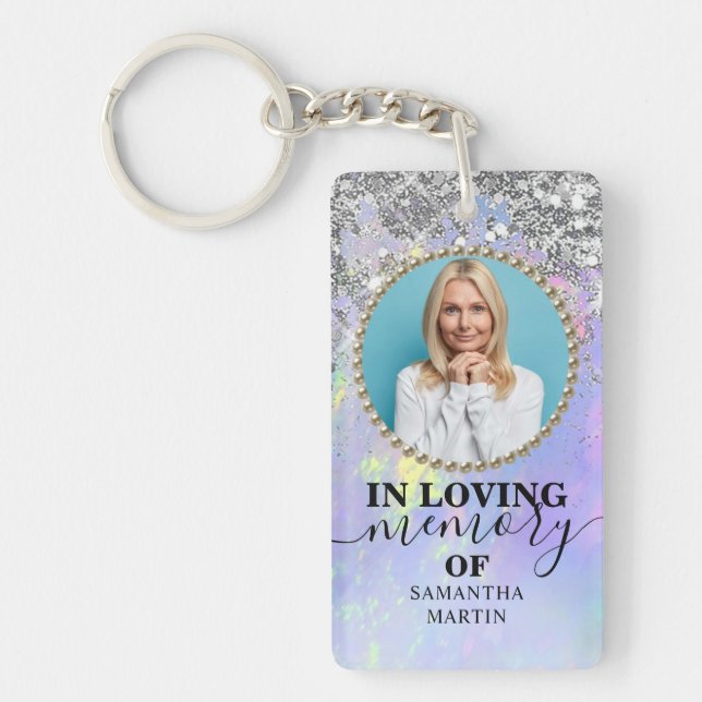 Photo Memorial In Loving Memory Keychain (Front)