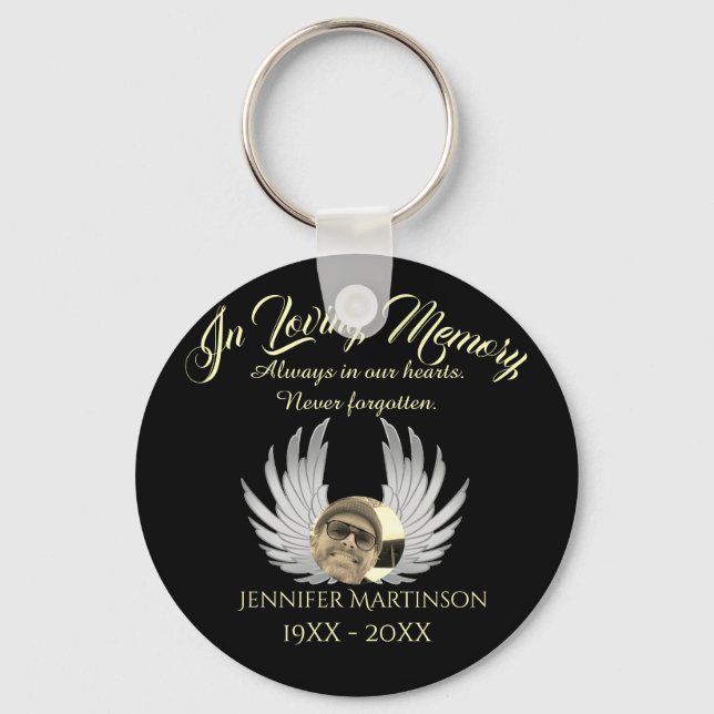 Photo Memorial in Loving Memory Keychain (Front)