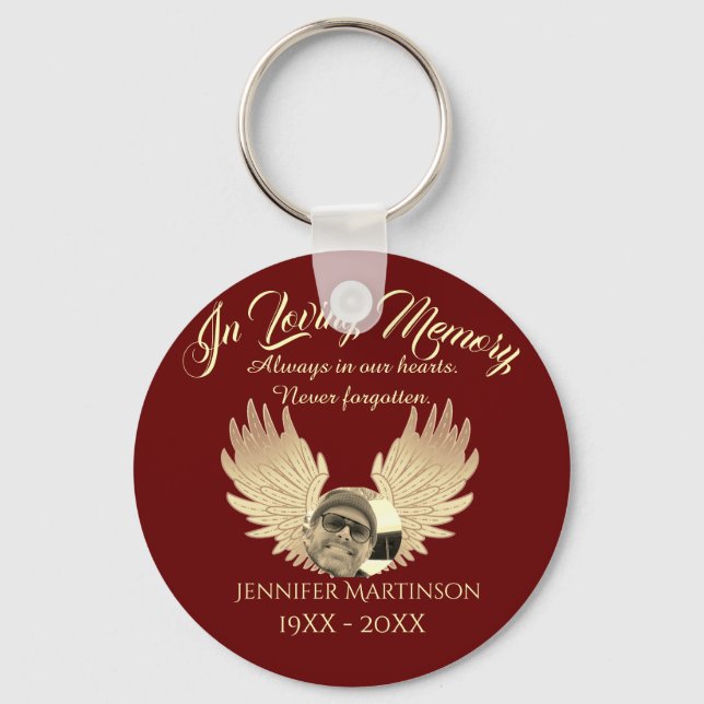 Photo Memorial in Loving Memory Keychain (Front)