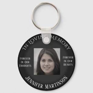 Photo Memorial in Loving Memory Keychain