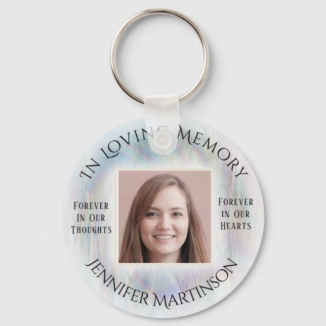 Photo Memorial in Loving Memory Keychain (Front)