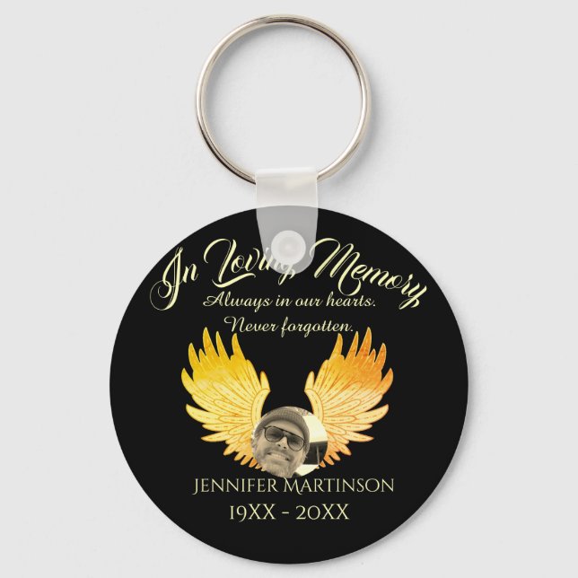 Photo Memorial in Loving Memory Keychain (Front)