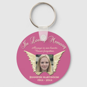 Photo Memorial in Loving Memory Keychain