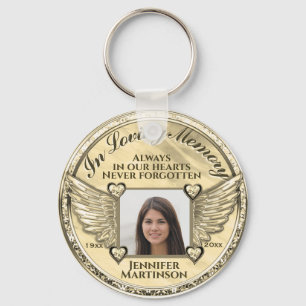Photo Memorial in Loving Memory Keychain