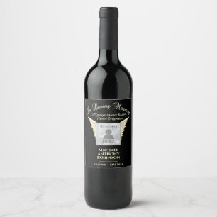 Photo Memorial in Loving Memory Wine Label