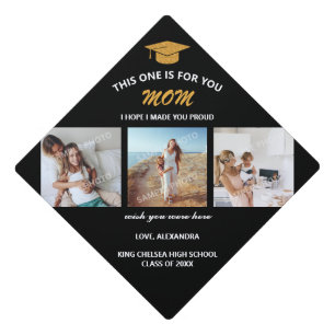 Photo Memorial Personalized Mom Collage Graduation Cap Topper