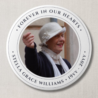 Photo Memorial Remembrance Tribute 3 Inch Round Button